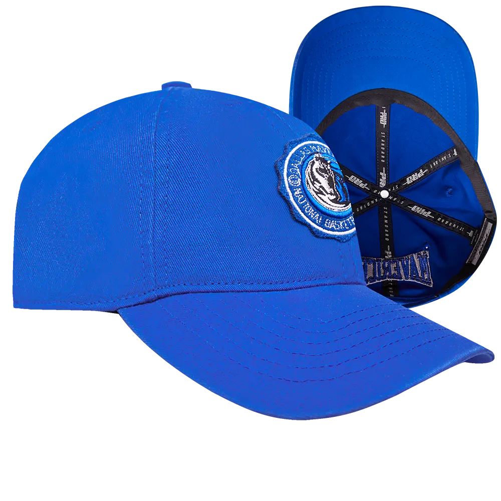 NBA DALLAS MAVERICKS CREST EMBLEM DAD HAT (ROYAL BLUE)