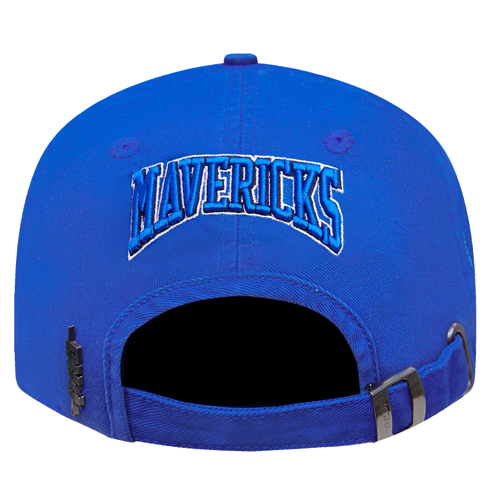 NBA DALLAS MAVERICKS CREST EMBLEM DAD HAT (ROYAL BLUE)
