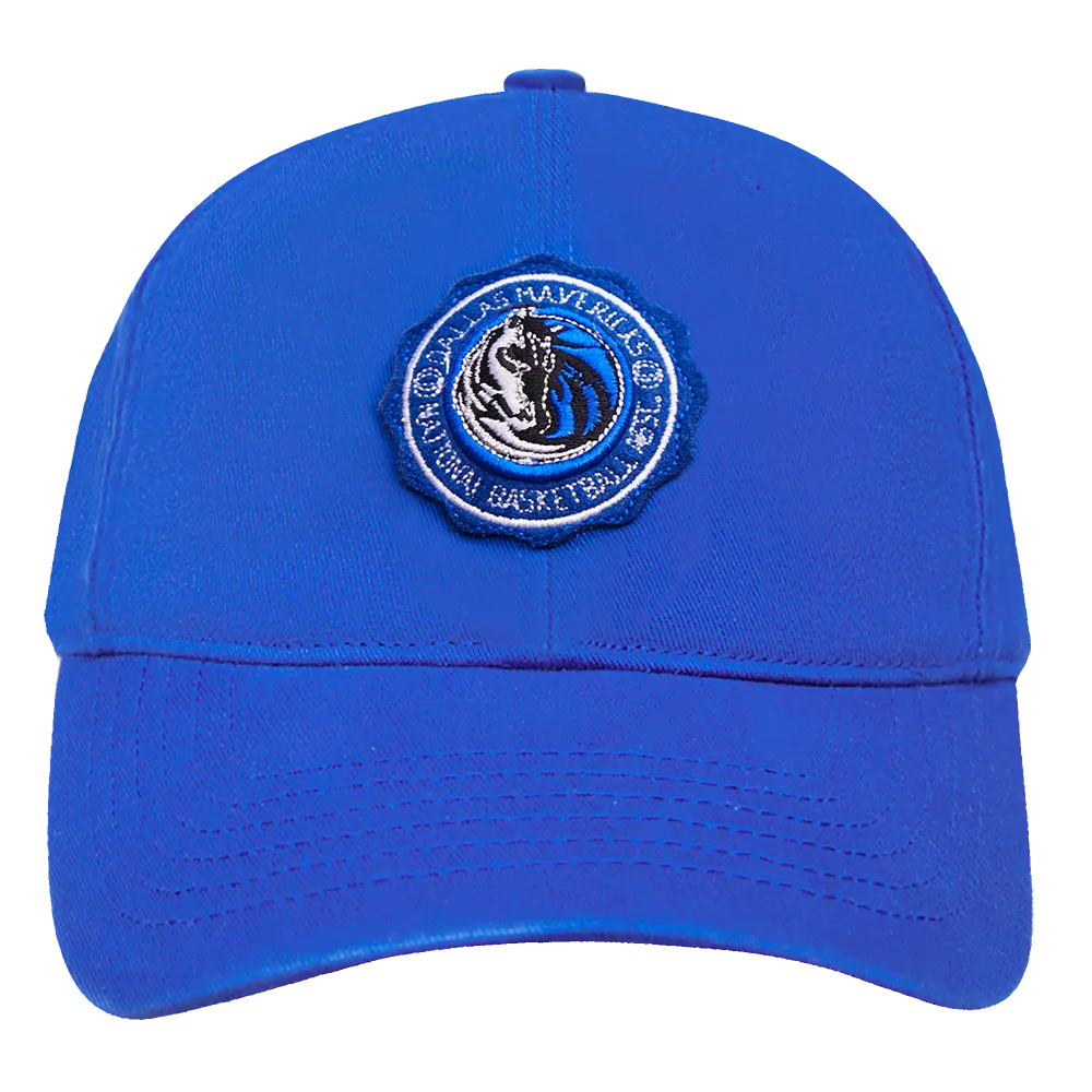 NBA DALLAS MAVERICKS CREST EMBLEM DAD HAT (ROYAL BLUE)