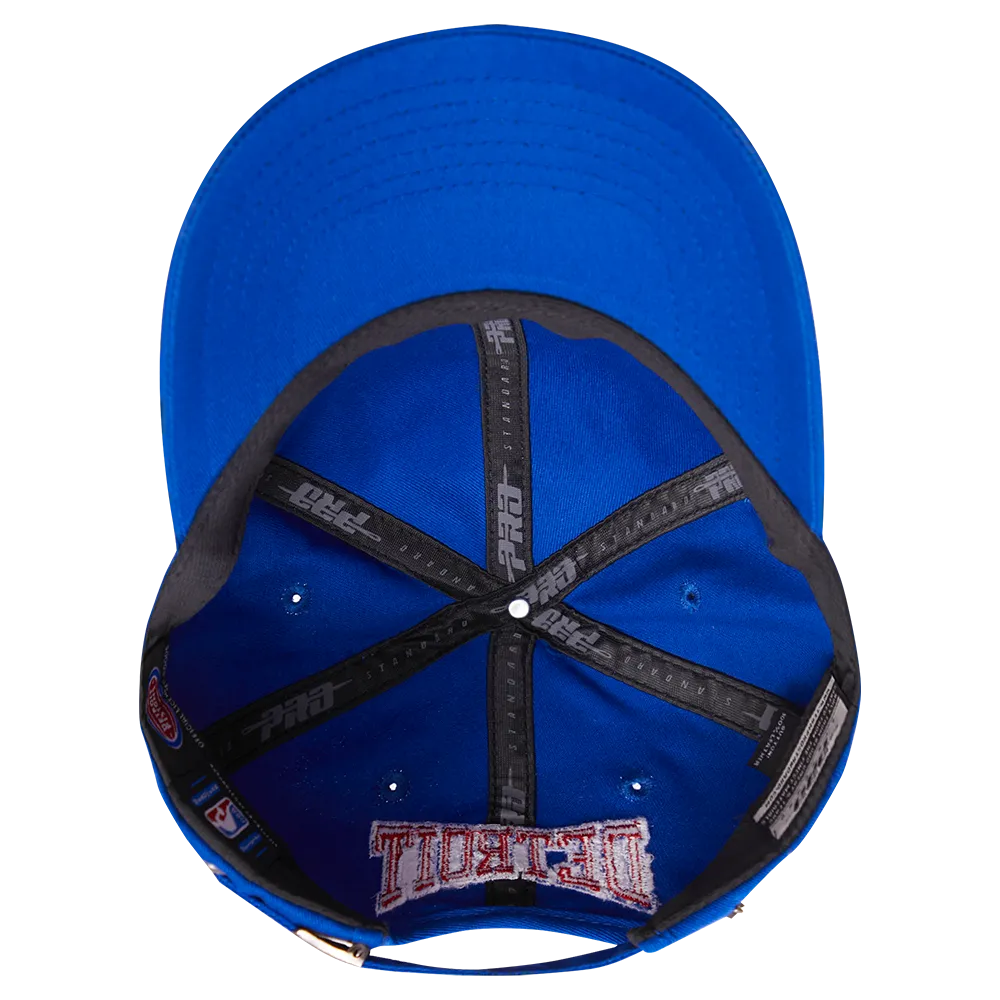 NBA DETROIT PISTONS CREST EMBLEM UNISEX DAD HAT (ROYAL BLUE)