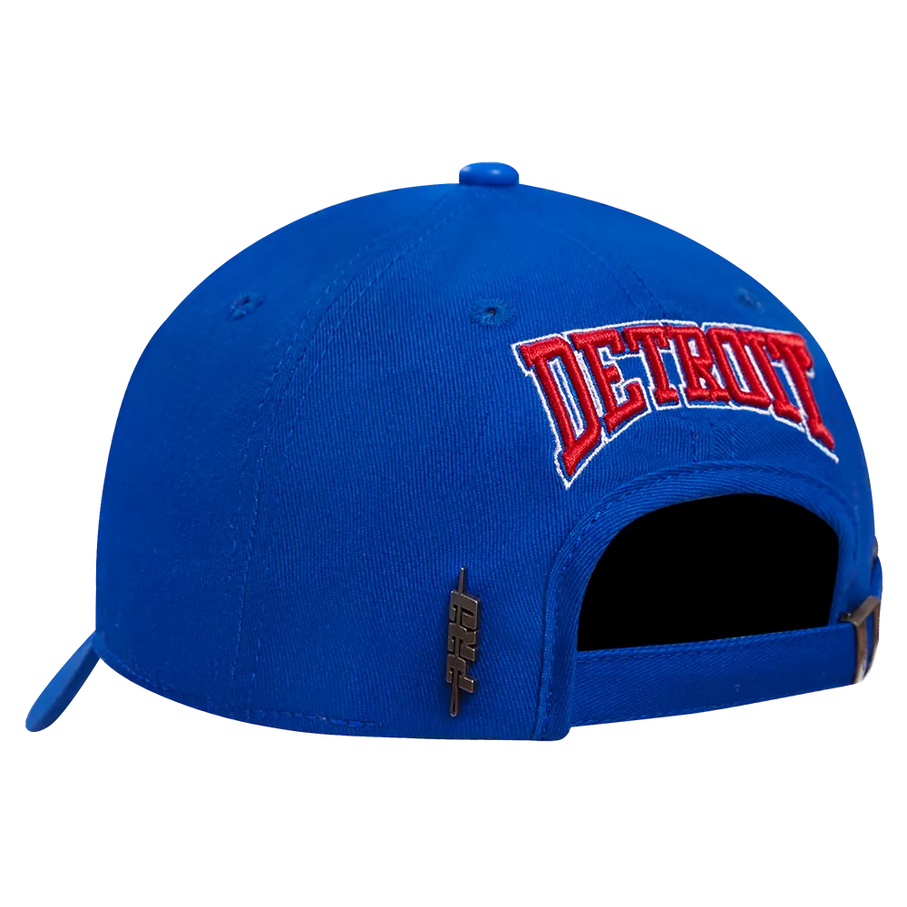 NBA DETROIT PISTONS CREST EMBLEM UNISEX DAD HAT (ROYAL BLUE)