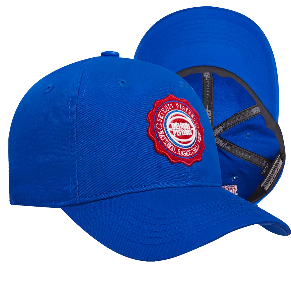 NBA DETROIT PISTONS CREST EMBLEM UNISEX DAD HAT (ROYAL BLUE)