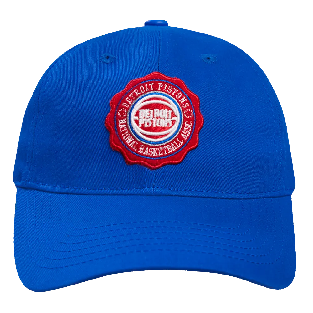 NBA DETROIT PISTONS CREST EMBLEM UNISEX DAD HAT (ROYAL BLUE)