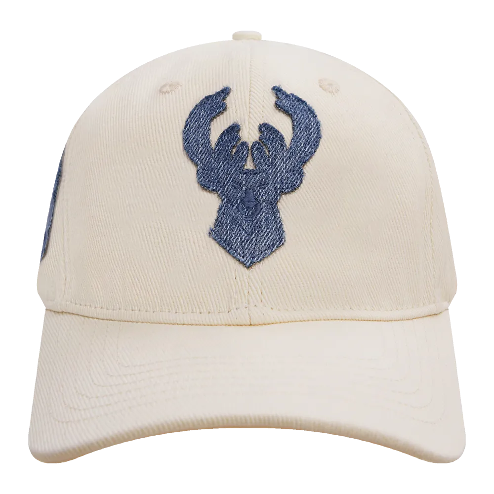 NBA MILWAUKEE BUCKS VARSITY BLUES WOMEN'S DENIM DAD HAT (LINEN)