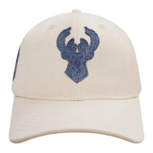 NBA MILWAUKEE BUCKS VARSITY BLUES WOMEN'S DENIM DAD HAT (LINEN)