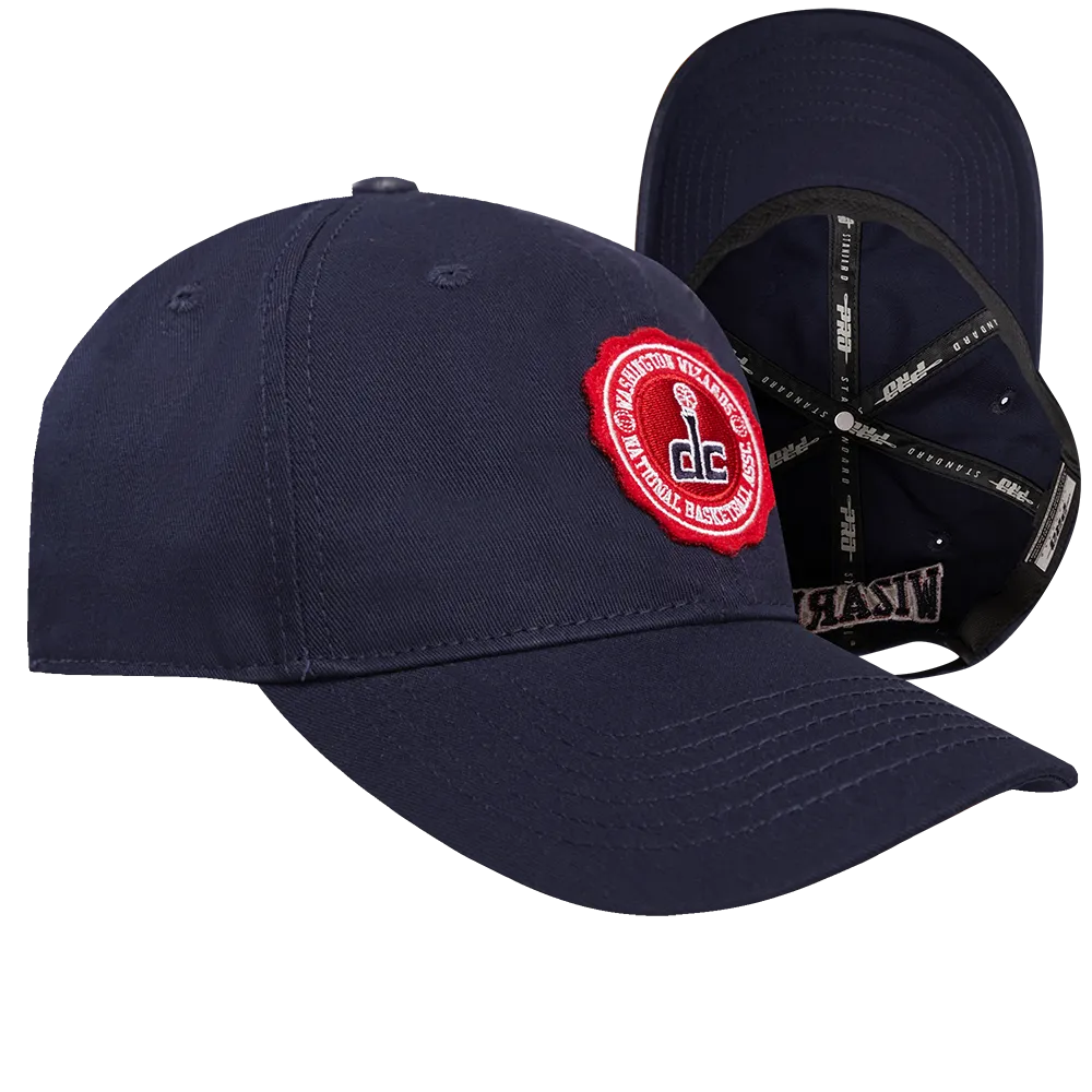 NBA WASHINGTON WIZARDS CREST EMBLEM UNISEX DAD HAT (MIDNIGHT NAVY)