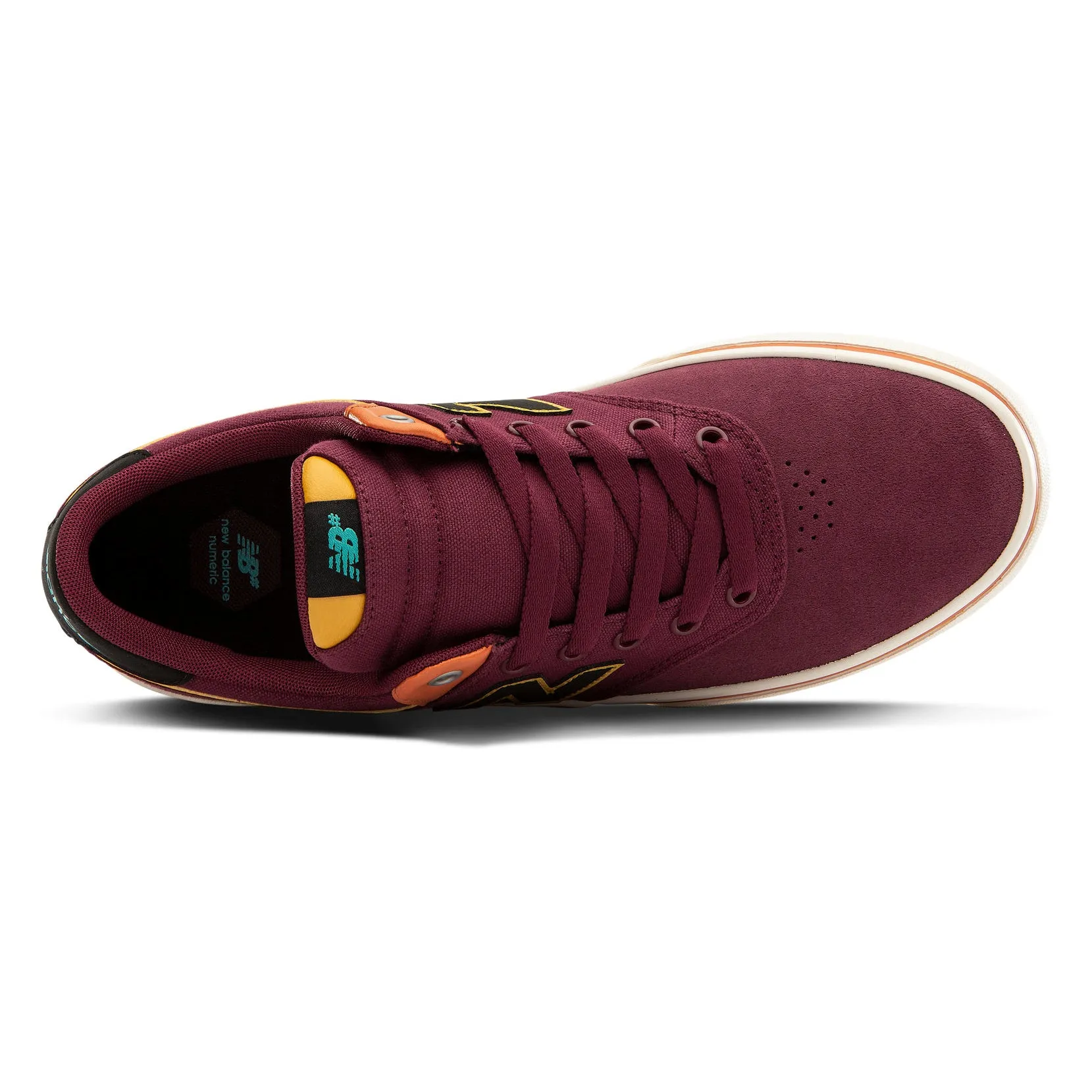 New Balance Numeric 255 Skateboard Shoe - Burgundy/Yellow