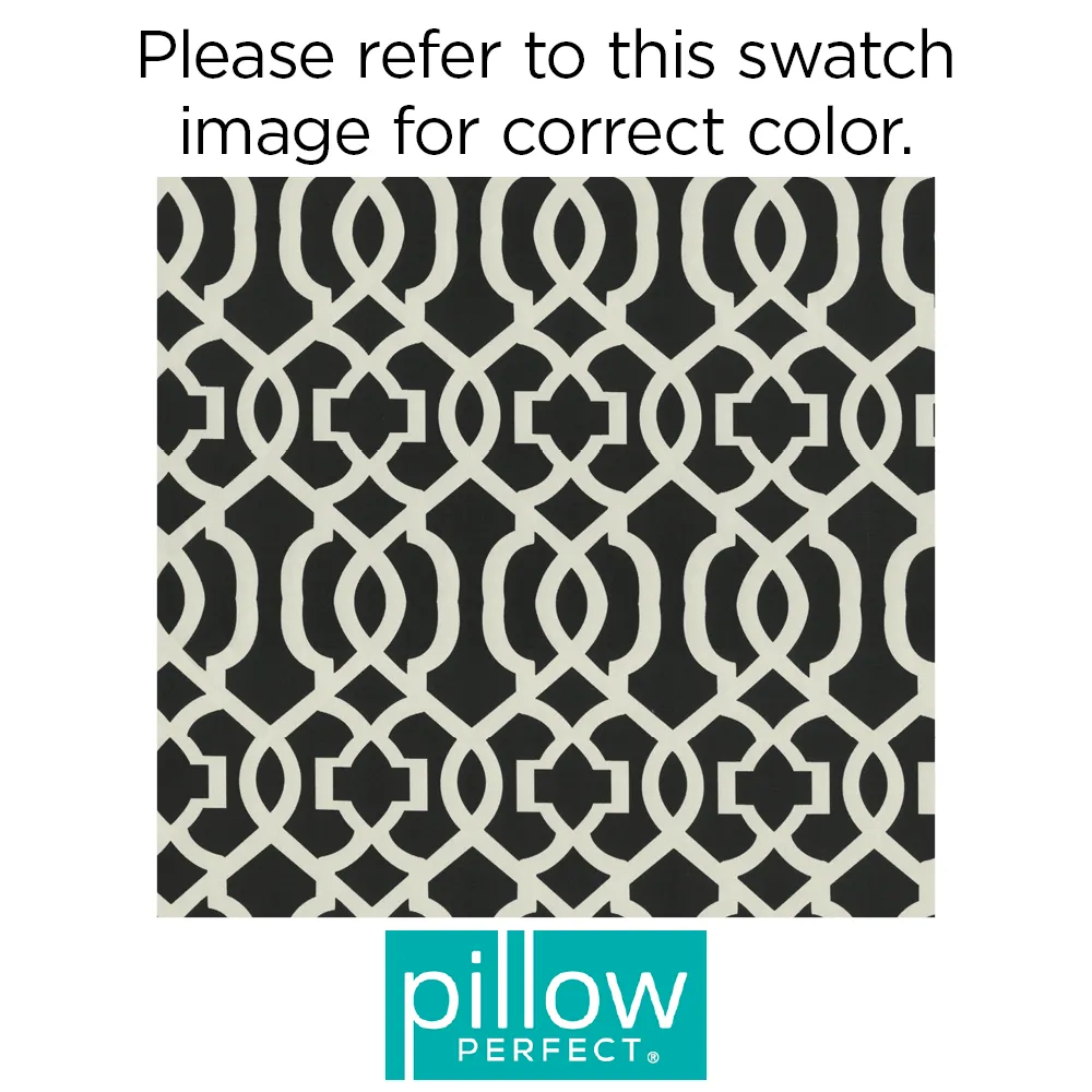 New Geo Black/White Rectangular Throw Pillow (Set Of 2)