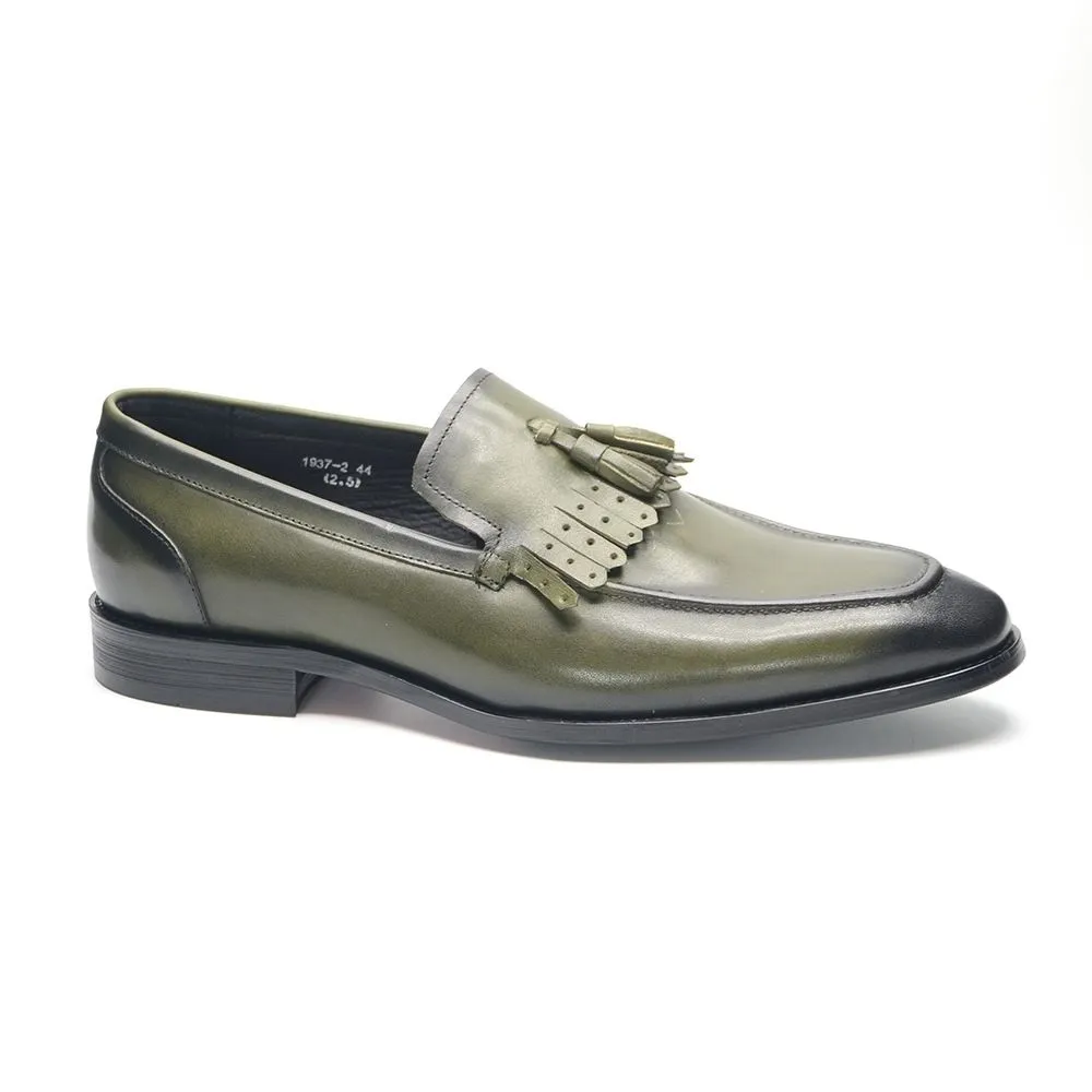 New leather fringed loafers men's business casual leather shoes