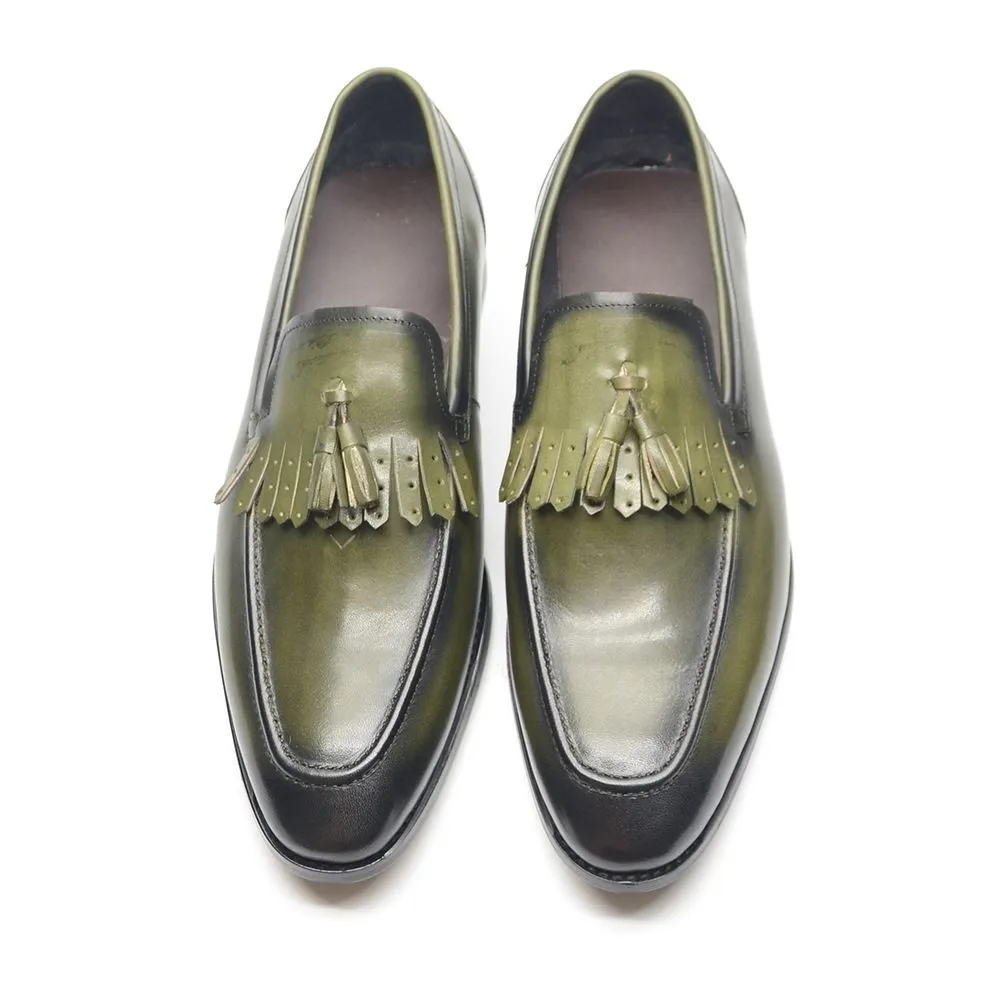 New leather fringed loafers men's business casual leather shoes