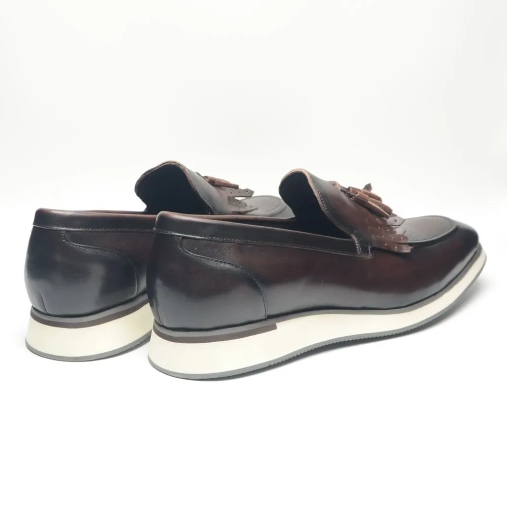 New leather fringed loafers men's business casual leather shoes