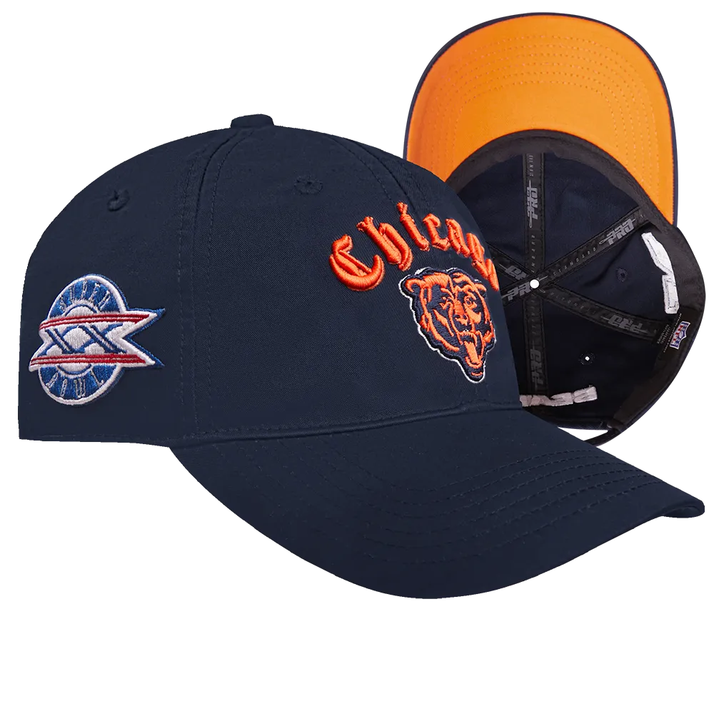 NFL CHICAGO BEARS OLD ENGLISH MEN'S DAD HAT (MIDNIGHT NAVY)