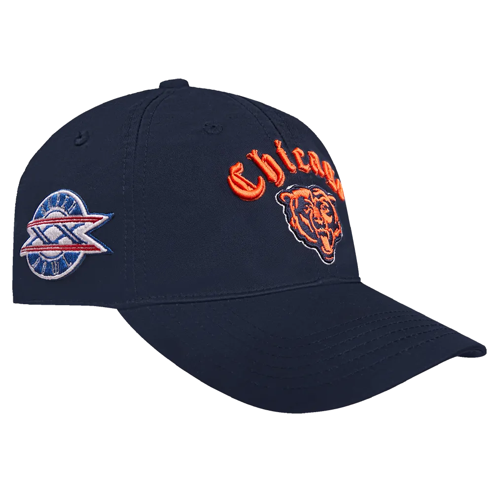 NFL CHICAGO BEARS OLD ENGLISH MEN'S DAD HAT (MIDNIGHT NAVY)