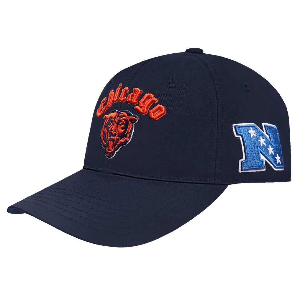 NFL CHICAGO BEARS OLD ENGLISH MEN'S DAD HAT (MIDNIGHT NAVY)