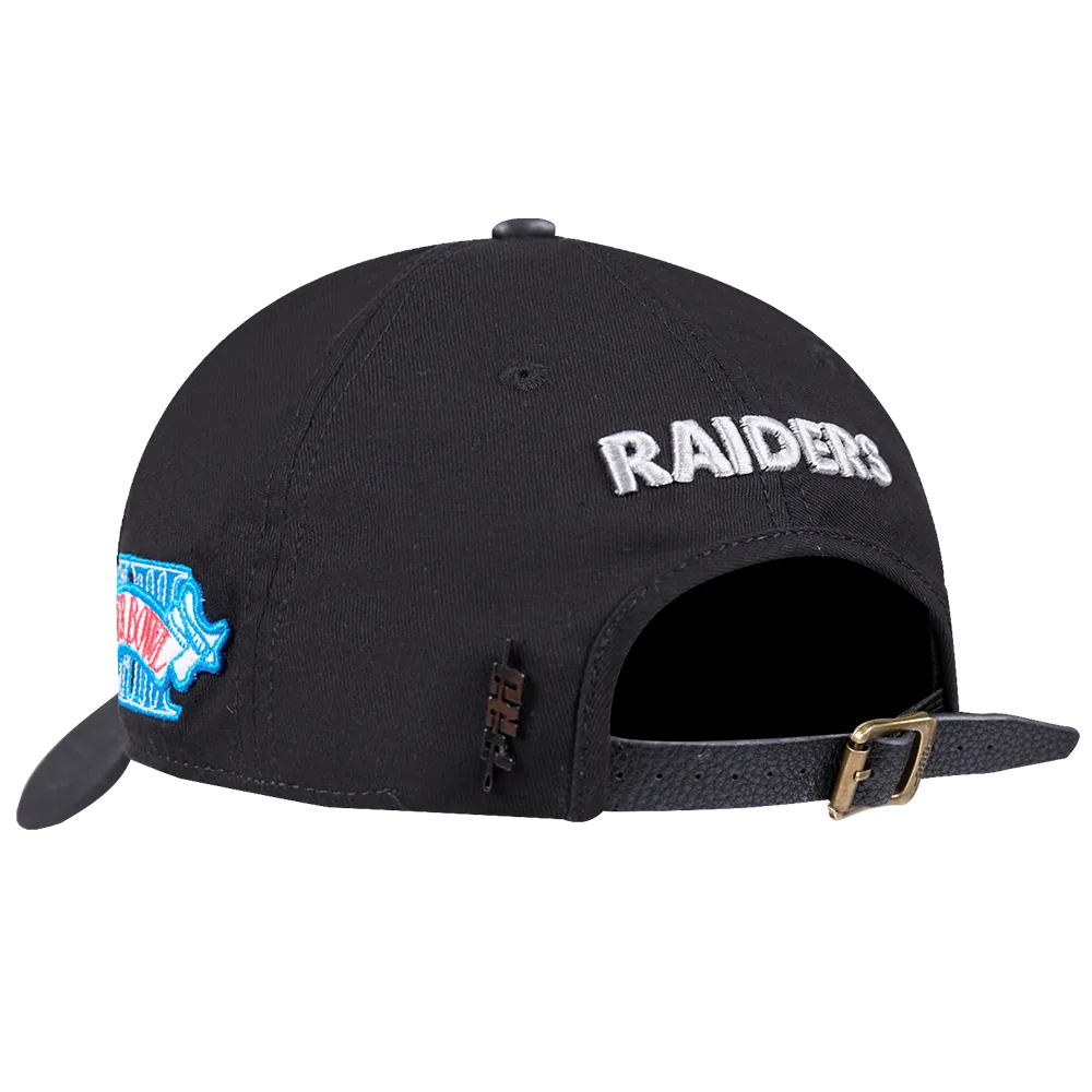 NFL LAS VEGAS RAIDERS OLD ENGLISH MEN'S DAD HAT (BLACK)