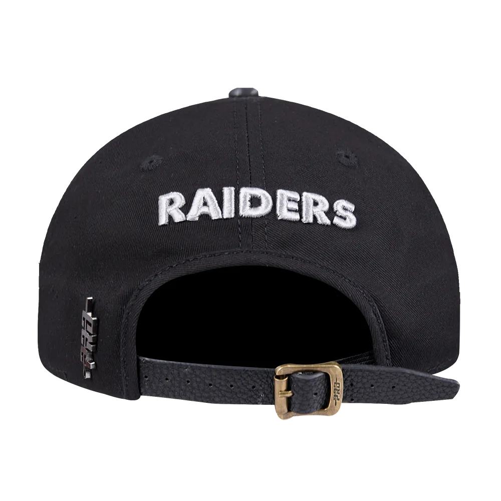 NFL LAS VEGAS RAIDERS OLD ENGLISH MEN'S DAD HAT (BLACK)