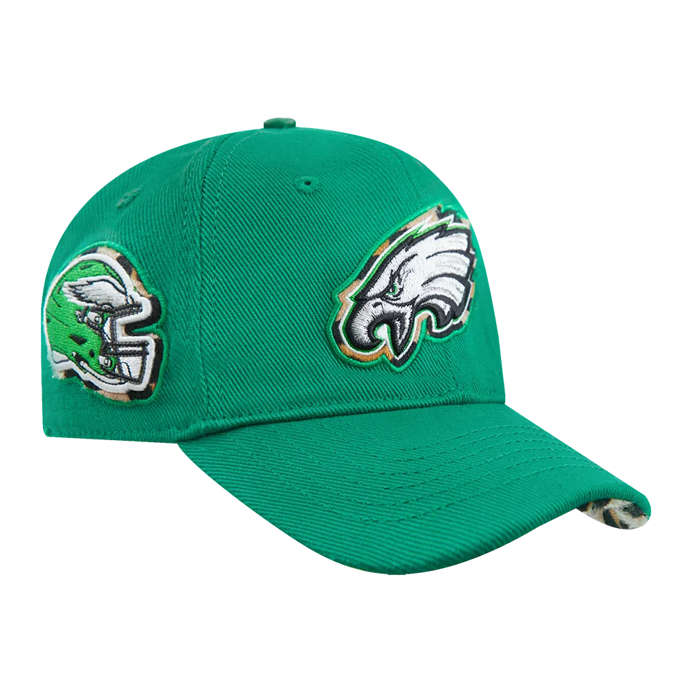 NFL PHILADELPHIA EAGLES ANIMAL PRINT DAD HAT (KELLY GREEN)