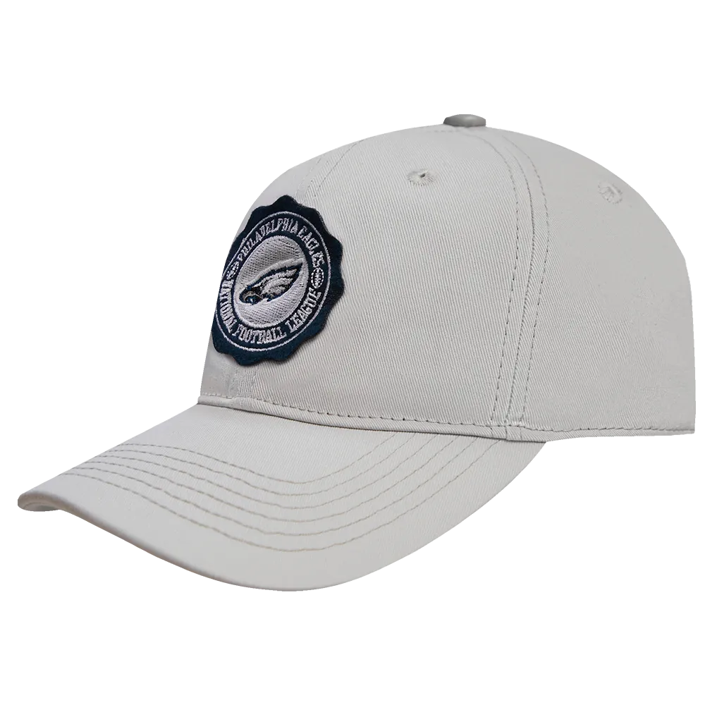 NFL PHILADELPHIA EAGLES CREST EMBLEM DAD HAT (GRAY)
