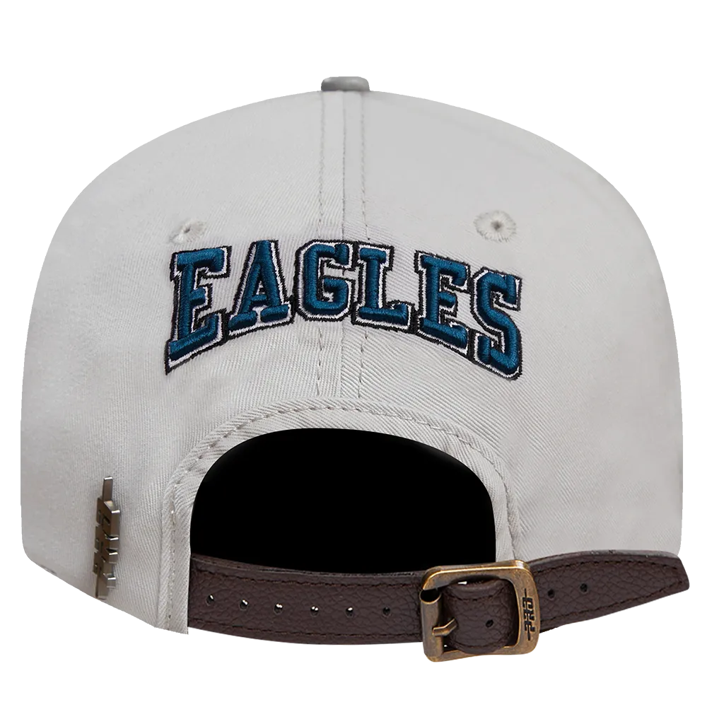 NFL PHILADELPHIA EAGLES CREST EMBLEM DAD HAT (GRAY)