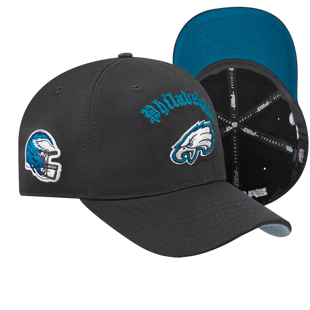 NFL PHILADELPHIA EAGLES OLD ENGLISH MEN'S DAD HAT (BLACK)