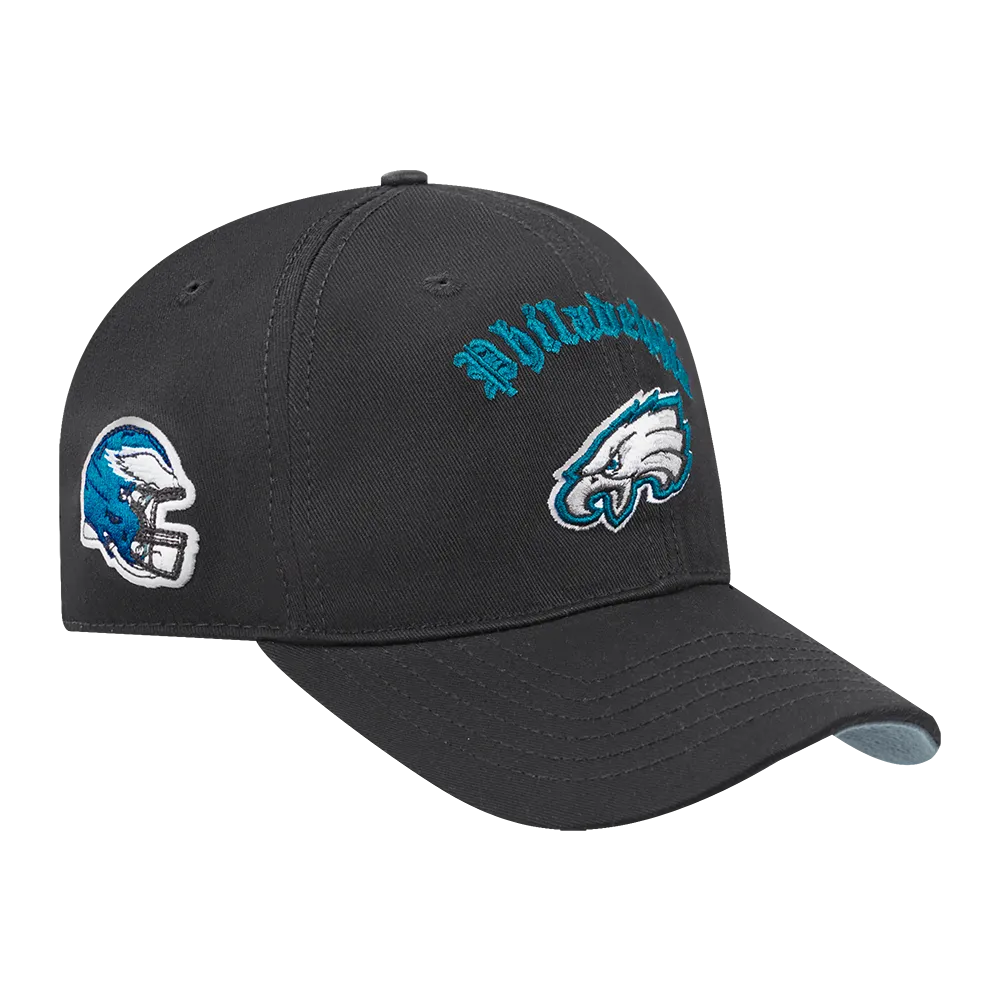 NFL PHILADELPHIA EAGLES OLD ENGLISH MEN'S DAD HAT (BLACK)