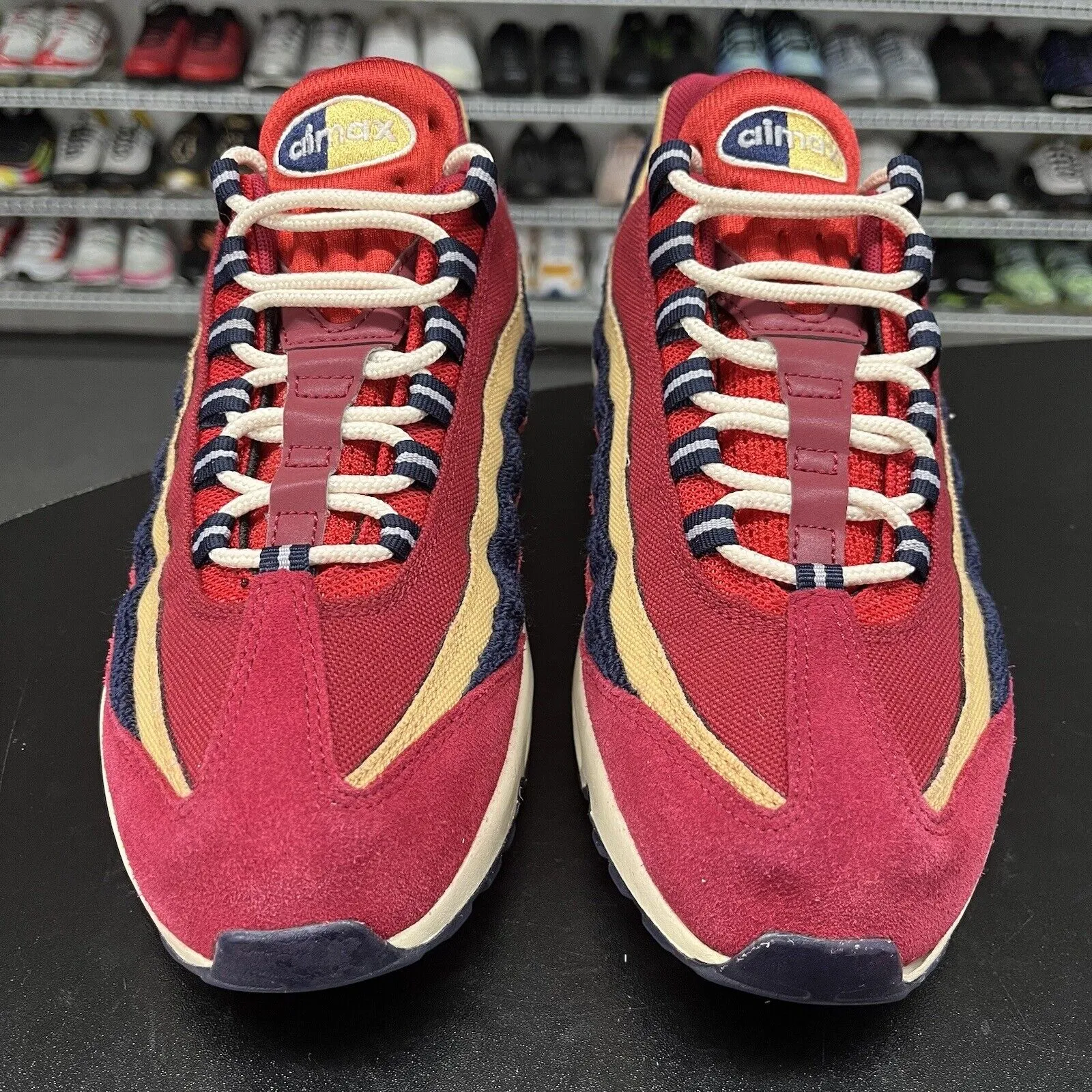 Nike Air Max 95 Red Crush Wheat Gold 2018 538416-603 Men's Size 9.5