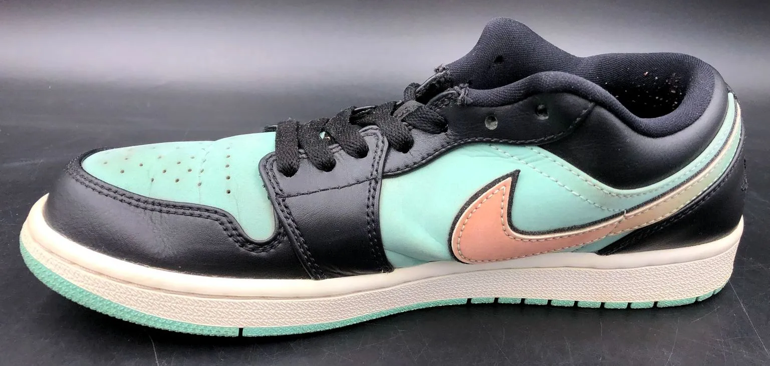 Nike Jordan 1 Low SE 'Tropical Twist' Men's Teal/Black Sneakers - Sz 8.5 ( COA)