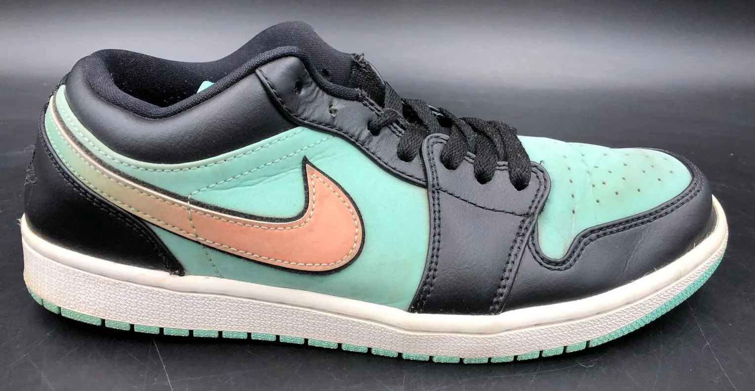 Nike Jordan 1 Low SE 'Tropical Twist' Men's Teal/Black Sneakers - Sz 8.5 ( COA)