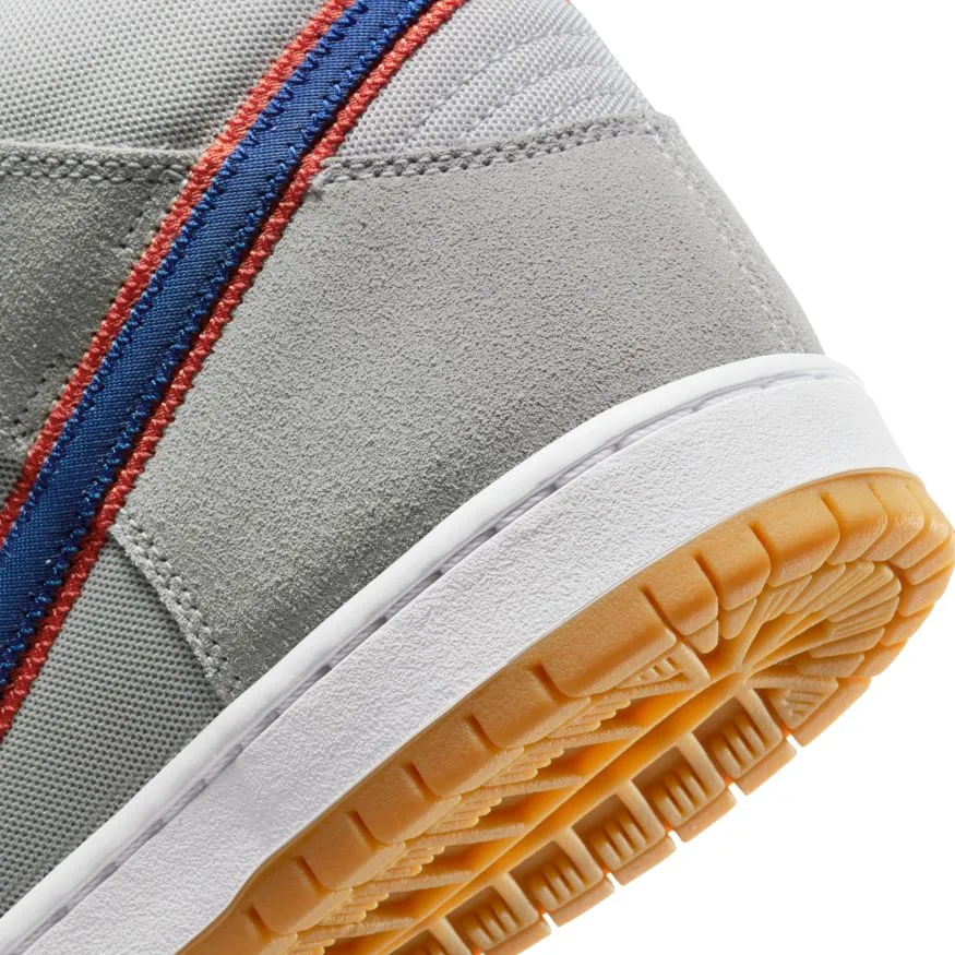 Nike SB Dunk High Premium Skateboard Shoes - Cloud Grey/Rush Blue-Team Orange-White