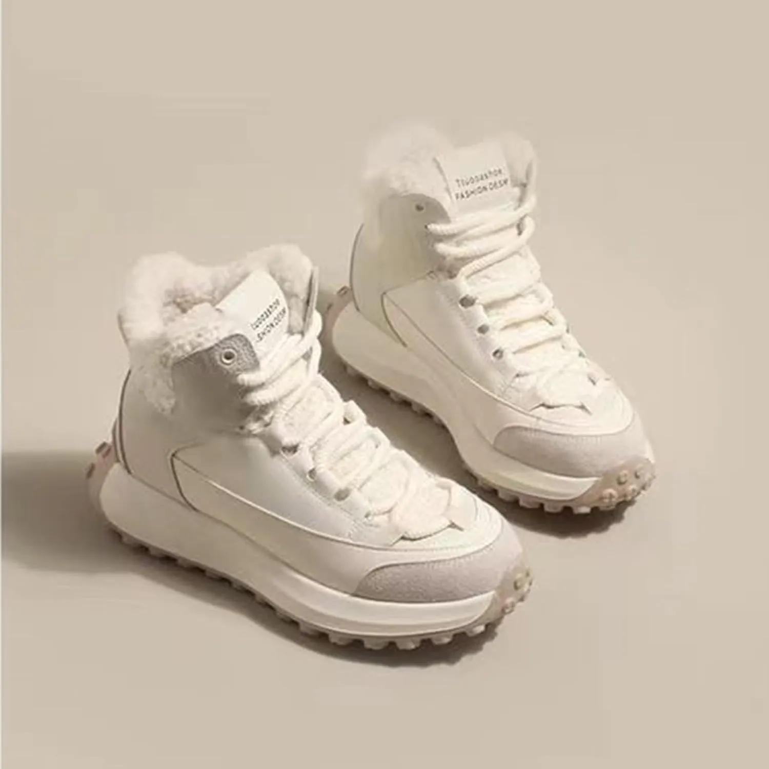 Non Slip Fuzzy Snow Booties For Kids Boys Girls Toddler Warm Thick Shoes Spring Fashion Ankle Chunky Sole Fashion Boots