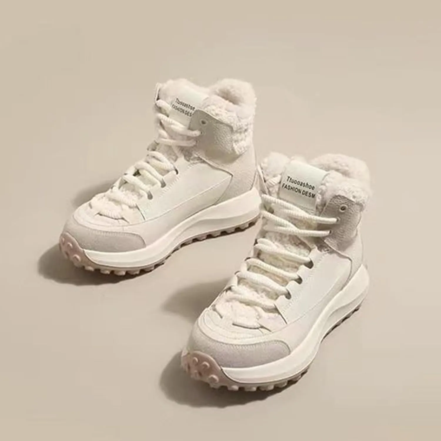 Non Slip Fuzzy Snow Booties For Kids Boys Girls Toddler Warm Thick Shoes Spring Fashion Ankle Chunky Sole Fashion Boots