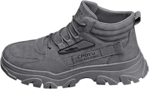 Non Slip Work Sport Shoes for Men Outdoor Athletic Slip-On Hiking Shoe Comfortable & Light-Weight Stretch Shoes