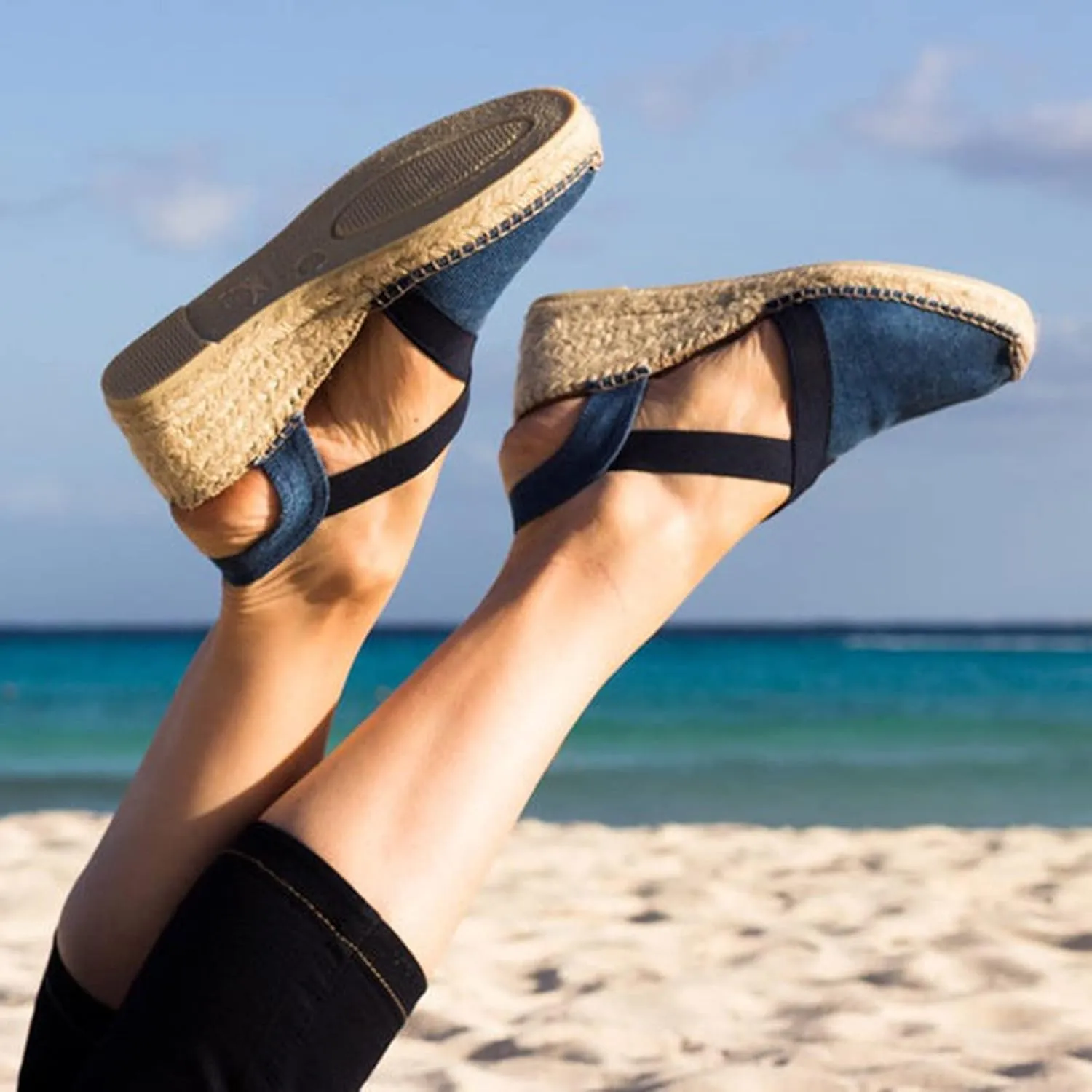 Orthopedic Wedge Sandals for Women Open Toe Walking Sandals Ankle Strap Wide Width Platform Wedge with Arch Support