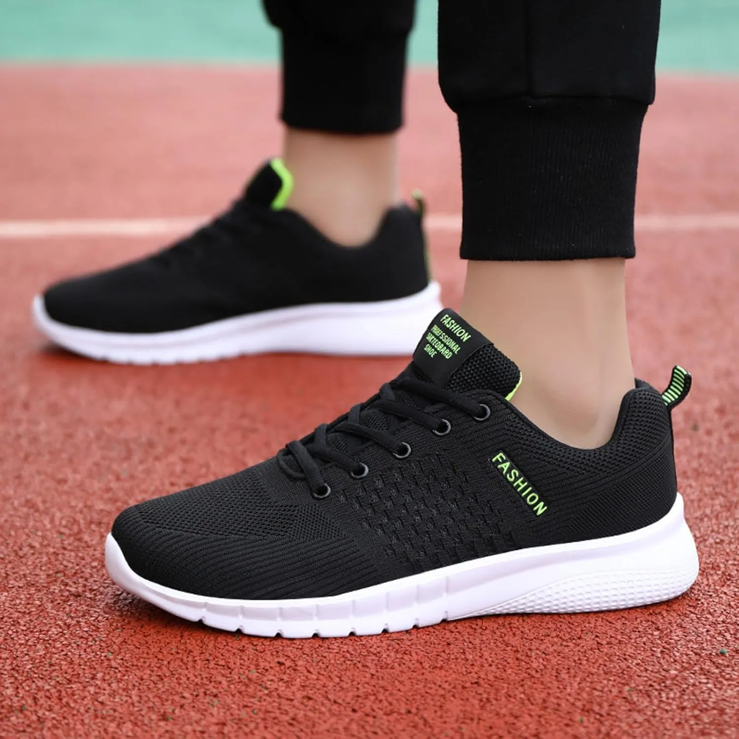 Outdoor Jogging Sneaker for Men Comfortable Breathable Stretch Canvas Slip On Sneaker Comfortable Stretch Shoes