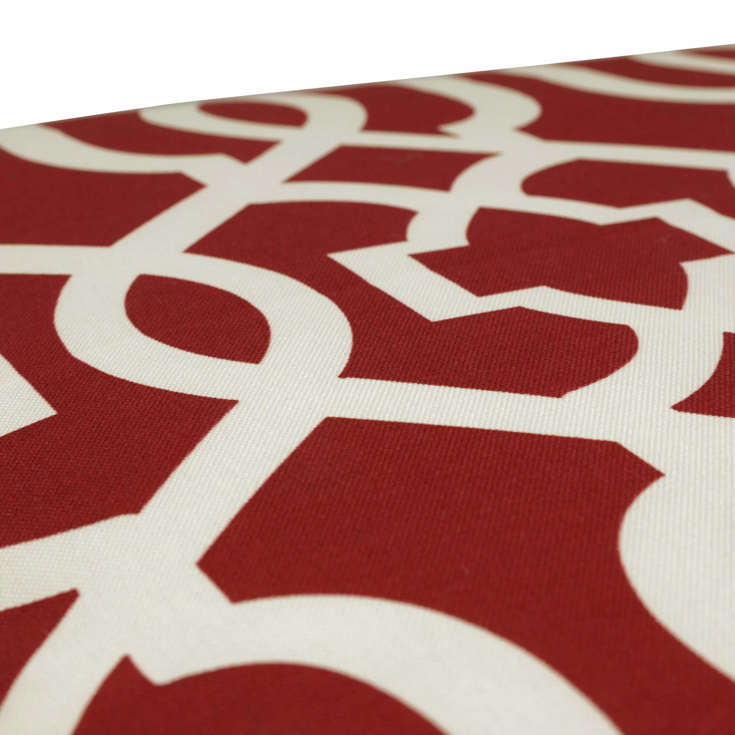 Outdoor/Indoor New Geo Red Rectangular Throw Pillow (Set of 2)