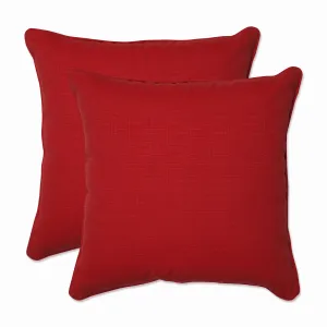 Outdoor/Indoor Splash Flame 18.5-inch Throw Pillow (Set of 2)