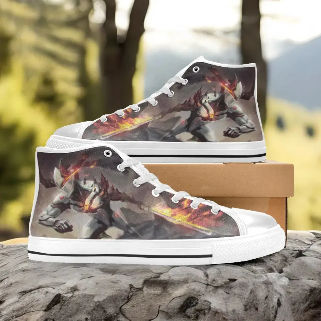 Overwatch Genji Shoes High Top Sneakers for Kids and Adults