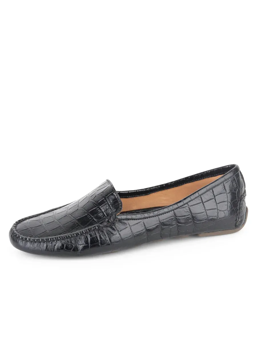 Patricia Green - Jillian Driving Moccasin in Crocodile