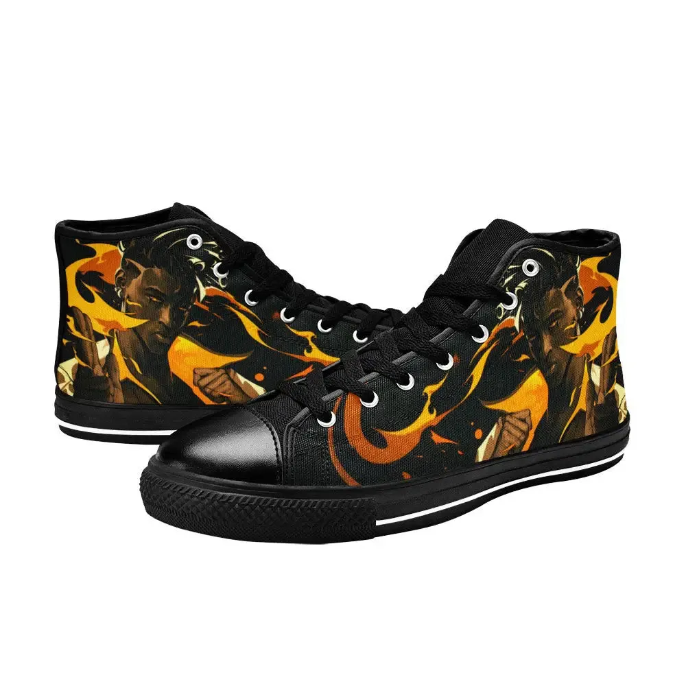 Phoenix Valorant Shoes High Top Sneakers for Kids and Adults