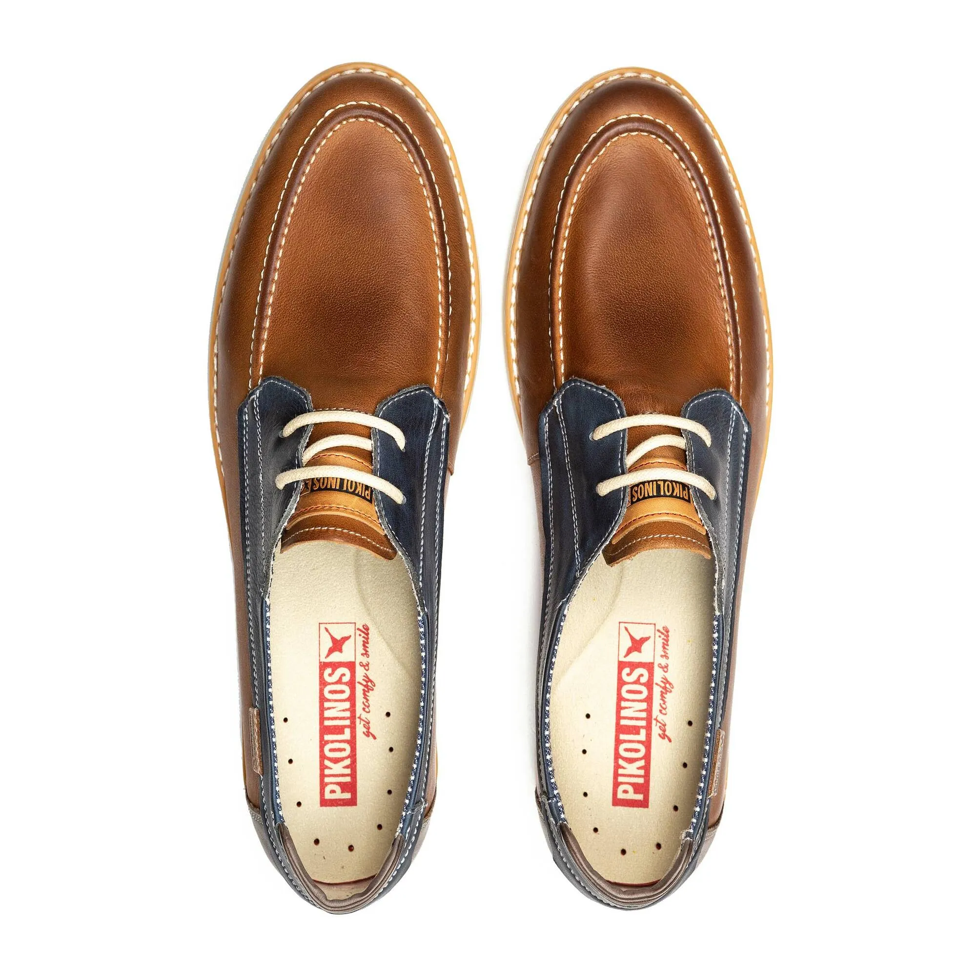 Pikolinos Men's Jucar M4E-1035BFC1 Leather Shoes Brandy Brown