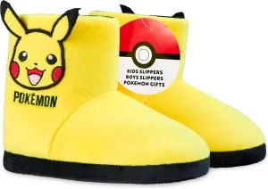 Pokemon Boys Slippers, Pikachu Bulbasaur Soft Kids Shoes, Gifts for Boys(Yellow, 2.5 US)