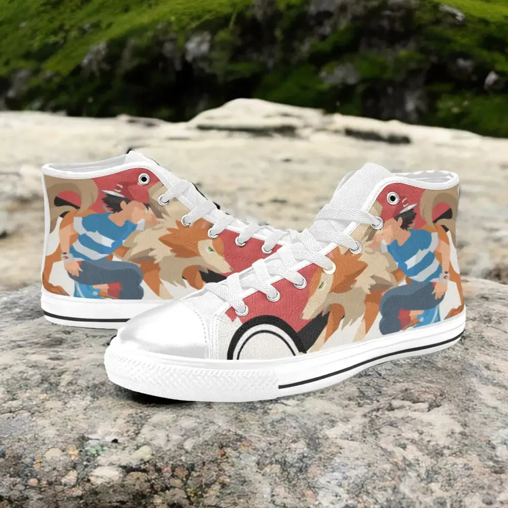 Pokemon Dusk Lycanroc Shoes High Top Sneakers for Kids and Adults