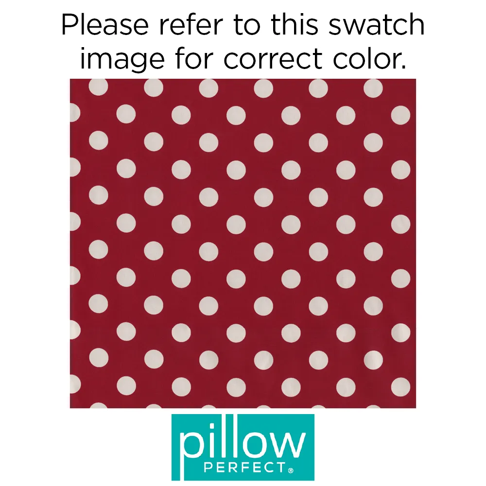 Polka Dot Red Oversized Rectangle Throw Pillow (Set Of 2)