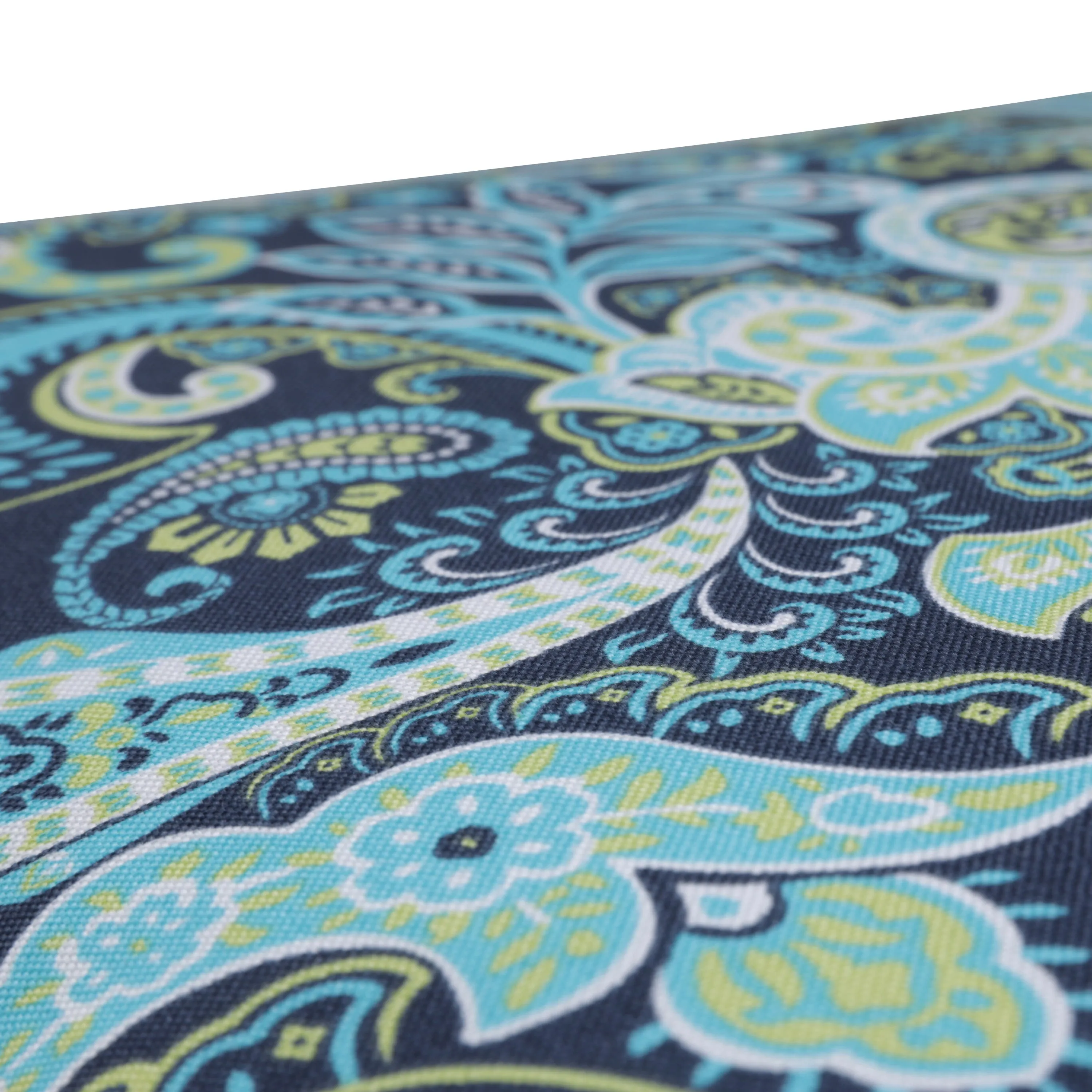 Pretty Paisley Navy Wicker Loveseat Cushion
