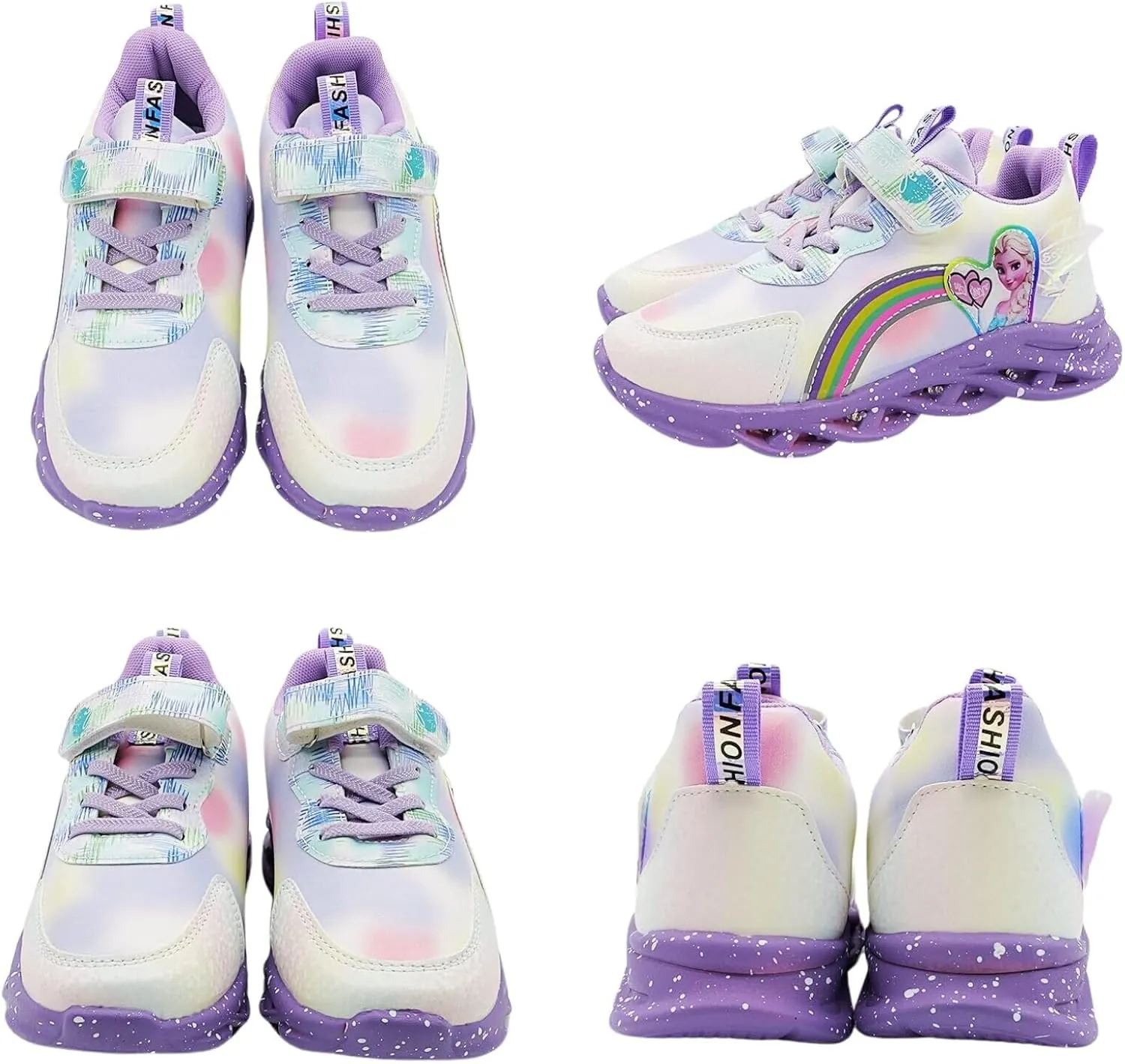Princess Sneakers for Girls Light Up Shoes Zapatos para Niñas Baby Toddler Shoes Birthday Tenis para Niñas Xmas
