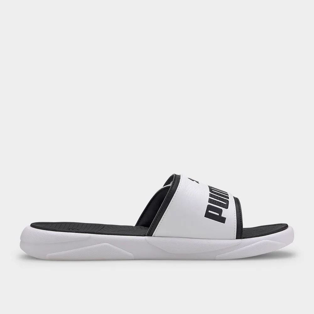Puma Mens Royalcat Comfort Slide White/Black _ 182158 _ White
