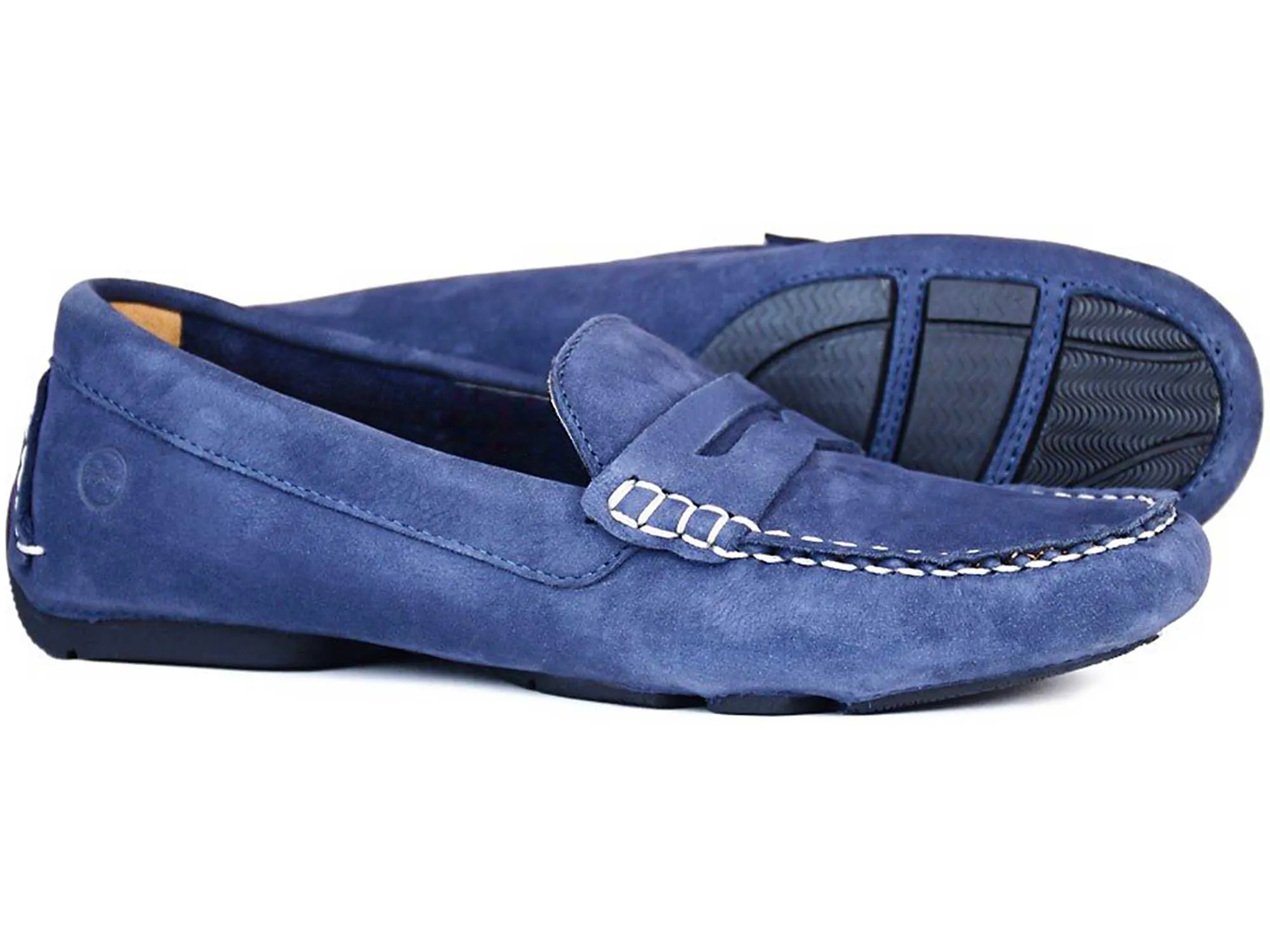 RICHMOND Ladies Indigo Blue Nubuck Buckled Loafer by Orca Bay