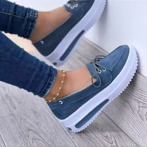 Shoes Women's Summer Platform Sport Casual Shoes Lace-up Flats Plus Size 43 Comfort Non Slip Women Loafers Vulcanize Shoes