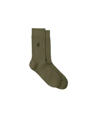Signature Men's Socks - Moss Green