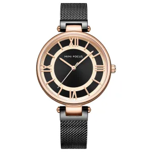 Simple ultra-thin Japanese movement waterproof fine steel Milan strap ladies watch